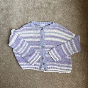 ASOS Lavender and Cream Striped Cardigan